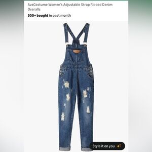 Women's Blue Denim Overalls